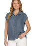 Chambray Button Down Top