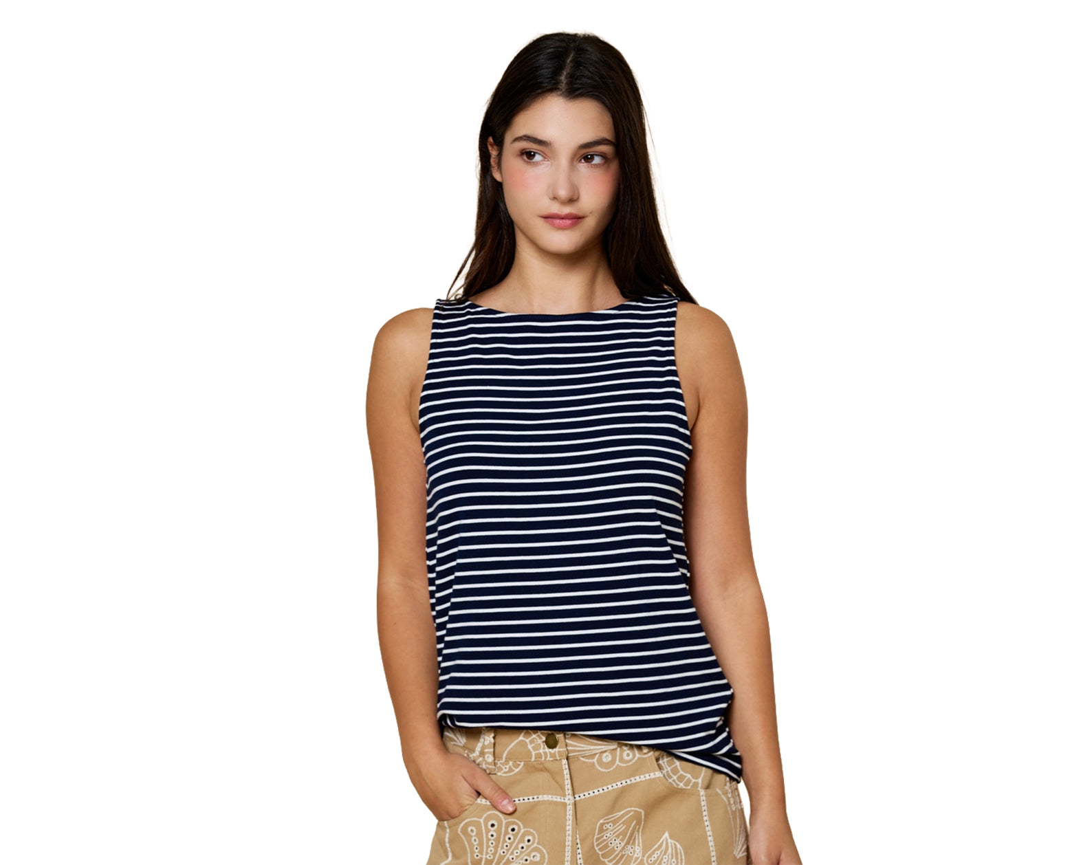 Striped Sleeveless Top