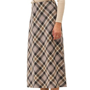 Campbell Plaid Midi Length A-Line Skirt