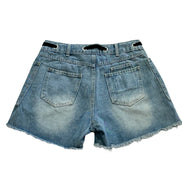 Drawcord Waist Denim Shorts