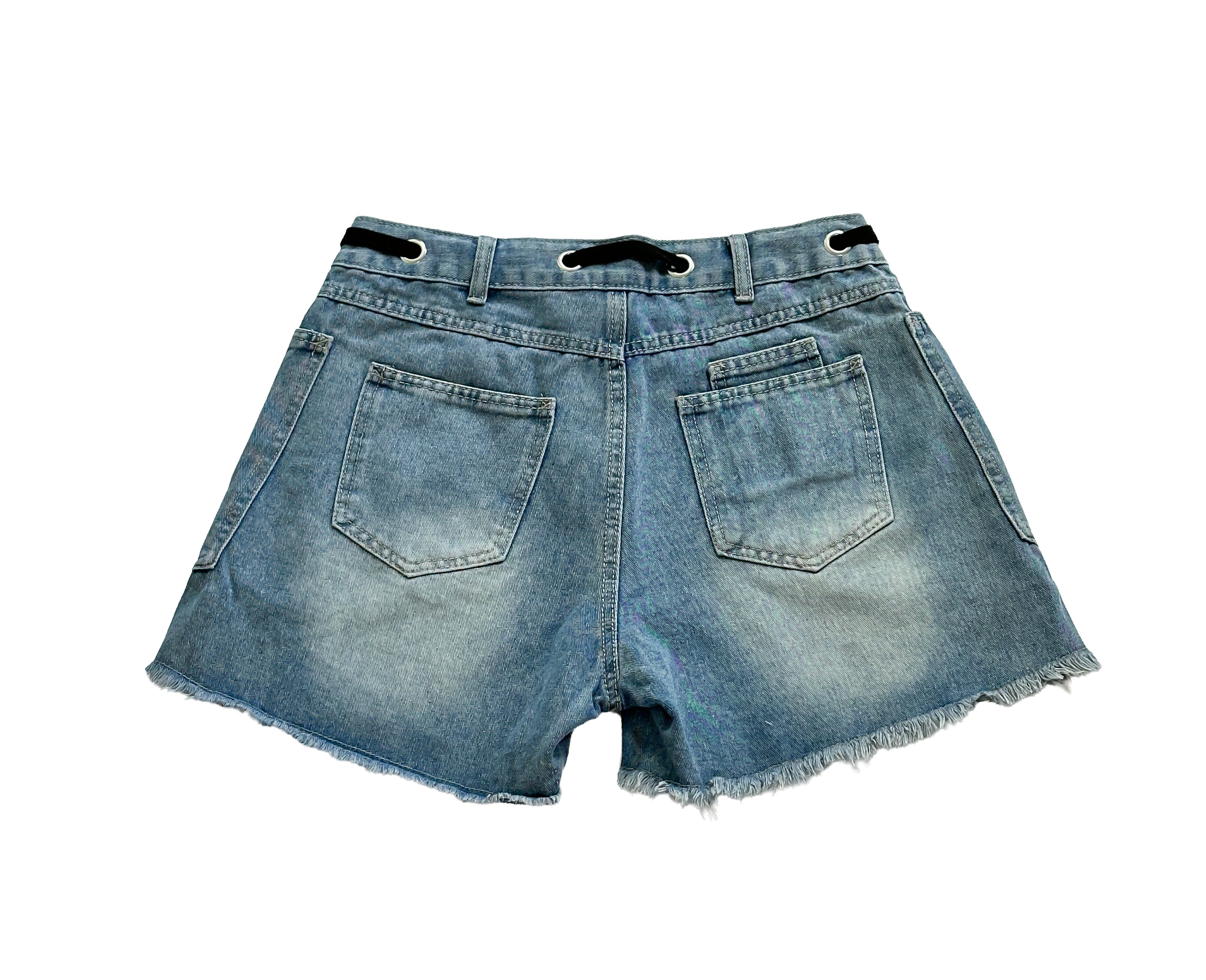 Drawcord Waist Denim Shorts