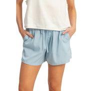 Elastic Waist Drawstring Shorts