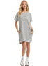 Navy and White Striped T-Shirt Dress